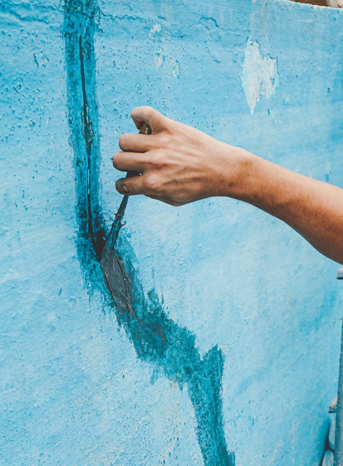 Pool tile repair work