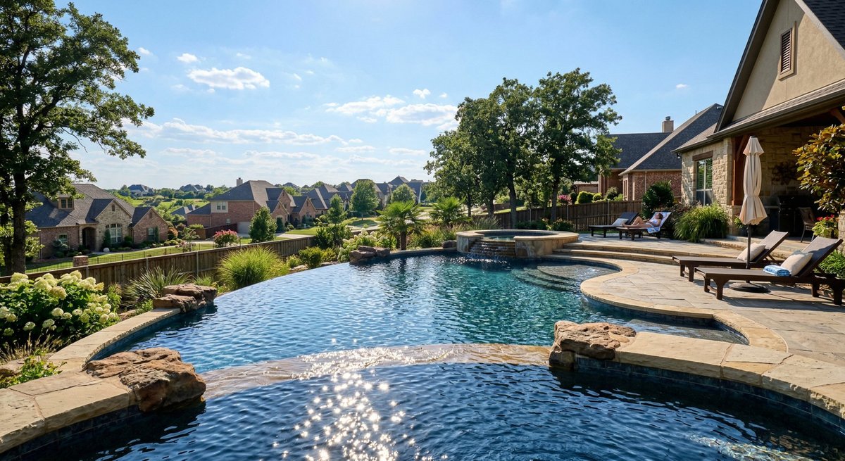 Modern residential swimming pool